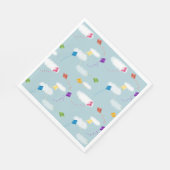 Niedliches mehrfarbiges Kites Kids-Muster Serviette (Ecke)