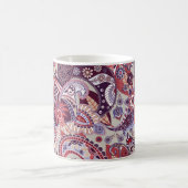 Niedliches mehrfarbiges Paisley-Blumenmuster Kaffeetasse (Mittel)