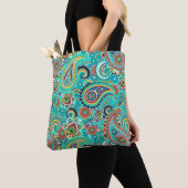 Niedliches mehrfarbiges Paisley-Muster Tasche (Von Nahem)