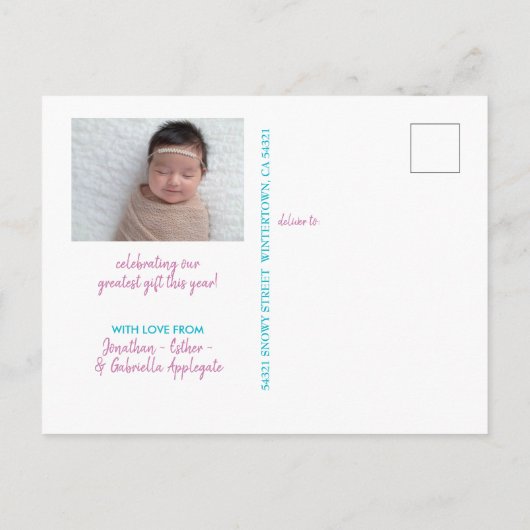 Niedliches Mele Kalikimaka Feiertagspostkarte (Rückseite)