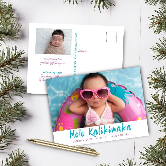 Niedliches Mele Kalikimaka Feiertagspostkarte