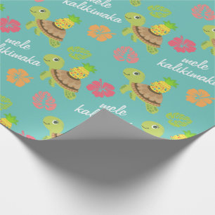 Niedliches Mele Kalikimaka Sea Turtle Wrapping Pap Geschenkpapier