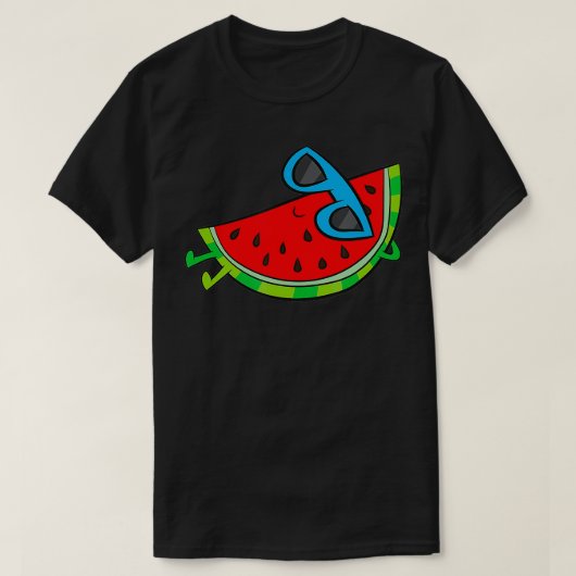 Niedliches Melon Sommerfrüchte Sonnenbrille auf de T-Shirt (Design vorne)