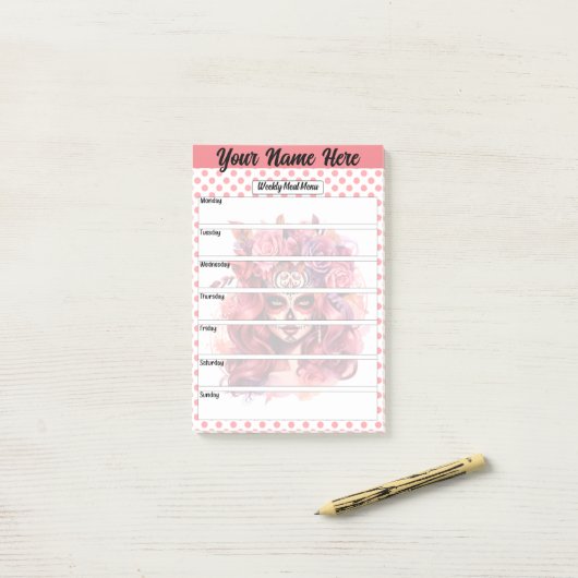 Niedliches Menü "Zuckerskulpturen" Post-it Klebezettel (Auf Schreibtisch)