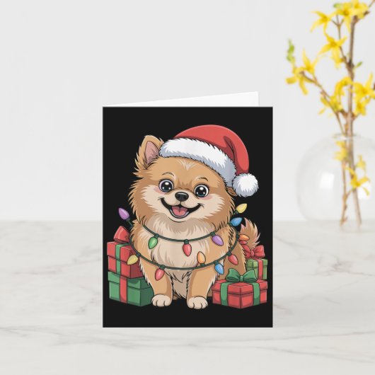 Niedliches Meraner Weihnachtsdesign Funny Dog Love Karte (Gelbe Blume)