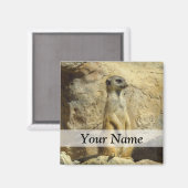 Niedliches Merkat-Foto Magnet (Vorderseite/Rückseite)