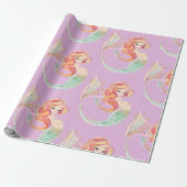 NIEDLICHES MERMAID BABY SHOWING Wrapping Paper Geschenkpapier (Ungerollt)