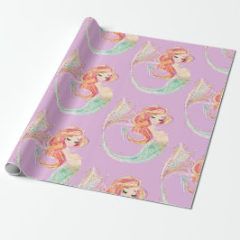 NIEDLICHES MERMAID BABY SHOWING Wrapping Paper Geschenkpapier