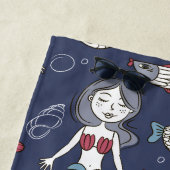 Niedliches Mermaid Muster, benutzerdefiniertes Str Strandtuch (Beispiel)