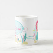 Niedliches Mermaid-Rosa- und Mini-Muster Kaffeetasse (Mittel)