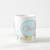 Niedliches Mermaid-Rosa- und Mini-Muster Kaffeetasse (Mittel)