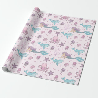 Niedliches Mermaid-Wrapping-Papier Geschenkpapier
