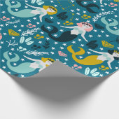 Niedliches Mermaid-Wrapping-Papier Geschenkpapier (Ecke)