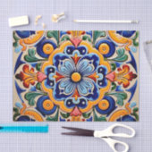 Niedliches mexikanisches Fliesenmuster Seidenpapier (Handwerk)