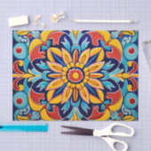 Niedliches mexikanisches Fliesenmuster Seidenpapier (Handwerk)