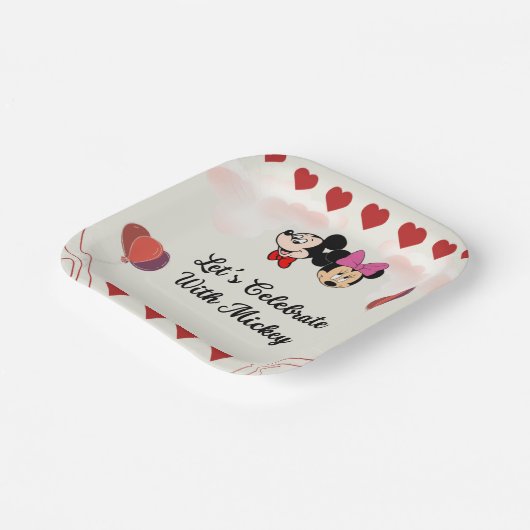 Niedliches Mickey-Thema Pappteller (Gewinkelt)