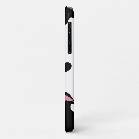 Niedliches Milchkühe-Schwarz-weißes Küchenmuster Case-Mate iPhone Hülle (Hinten/Links)
