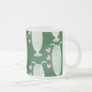 Niedliches Milchshakes-Muster Mattglastasse