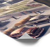 Niedliches militärisches Button Poster (Ecke)