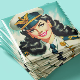 Niedliches militärisches einheitliches Button Magnet