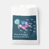 Niedliches Mimma Lila Meeresschildkröte Geschenktütchen (Vorderseite)