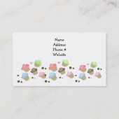 Niedliches Mini-Cupcake-Design Visitenkarte (Rückseite)