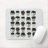 Niedliches Mini-Sukkularmuster Mousepad (Mit Mouse)