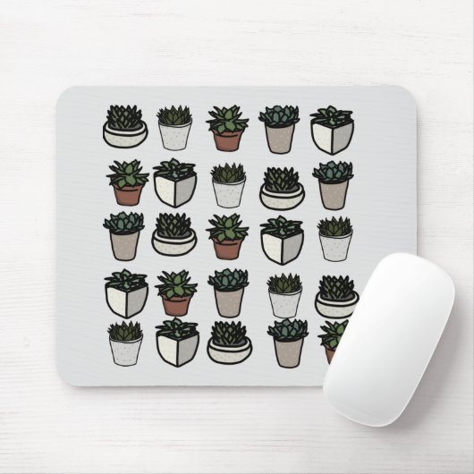 Niedliches Mini-Sukkularmuster Mousepad (Mit Mouse)