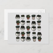 Niedliches Mini-Sukkularmuster Postkarte (Vorne/Hinten)