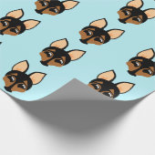 NIEDLICHES MINIATURPINSCHER-HUNDERPAPIER GESCHENKPAPIER (Ecke)