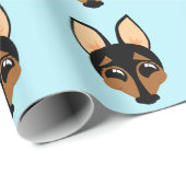 NIEDLICHES MINIATURPINSCHER-HUNDERPAPIER GESCHENKPAPIER (Rolleneckpunkt)