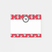 Niedliches Miniaturschnauzer-Welpen-Muster Post-it Klebezettel (Vorderseite)