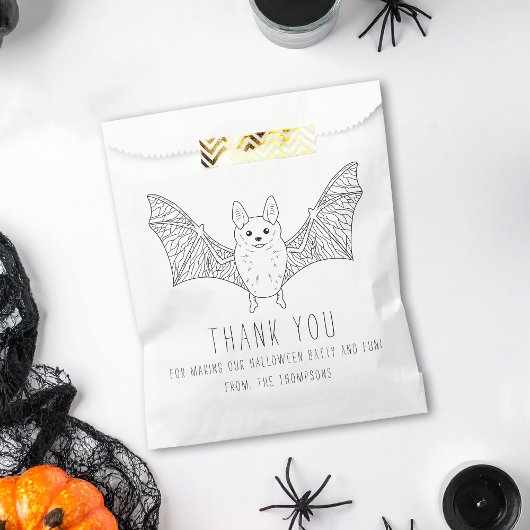 Niedliches Minimal Bat Line Art Halloween Vielen D Geschenktütchen