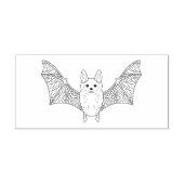 Niedliches Minimal-Bat mit offenem Flügel Hallowee Gummistempel (Prägung)