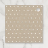 Niedliches Minimal Dusky Blue Floral Heart Brautpa Geschenkanhänger (Rückseite)