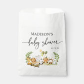 Niedliches Minimal-Jungle-Safari-Baby-Dusche Party Geschenktütchen (Vorderseite)
