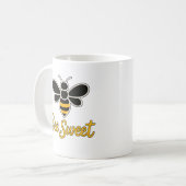 Niedliches Minimalistisches Bienendesign Kaffeetasse (Vorderseite Links)