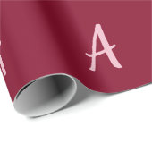 Niedliches Minimalistisches Burgundy Red Calligrap Geschenkpapier (Rolleneckpunkt)
