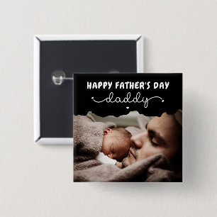 Niedliches Minimalistisches Foto des eigenen Vater Button