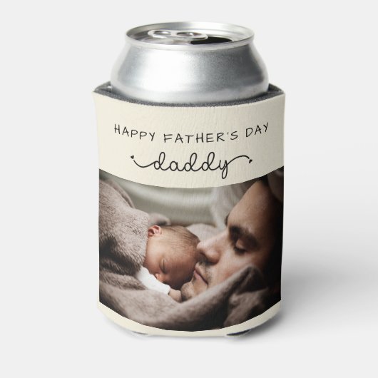 Niedliches Minimalistisches Foto des eigenen Vater Dosenkühler (Kanne Rückseite)