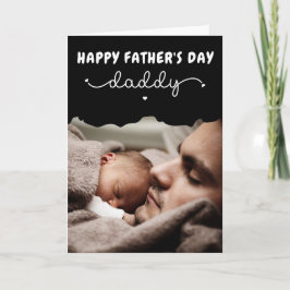 Niedliches Minimalistisches Foto des eigenen Vater Karte