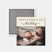 Niedliches Minimalistisches Foto des eigenen Vater Magnet (Vorderseite/Rückseite)