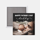 Niedliches Minimalistisches Foto des eigenen Vater Magnet (Vorderseite/Rückseite)
