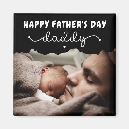 Niedliches Minimalistisches Foto des eigenen Vater Magnet