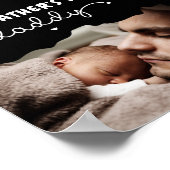 Niedliches Minimalistisches Foto des eigenen Vater Poster (Ecke)