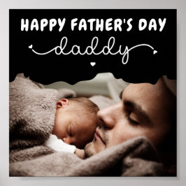 Niedliches Minimalistisches Foto des eigenen Vater Poster