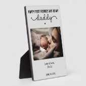 Niedliches Minimalistisches Foto des ersten Vaters Fotoplatte (Seite)