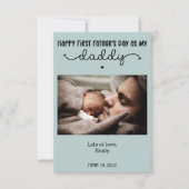Niedliches Minimalistisches Foto des ersten Vaters Karte (Vorderseite)