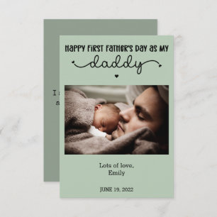 Niedliches Minimalistisches Foto des ersten Vaters Karte