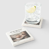 Niedliches Minimalistisches Foto des ersten Vaters Steinuntersetzer (Seitenansicht)